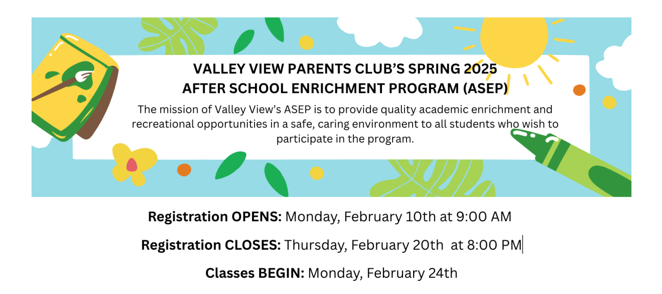 After School Enrichment Program - Spring 2025